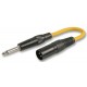 100 mm Mono 6.35 mm (1/4") Jack Plug to XLR Male Plug Lead